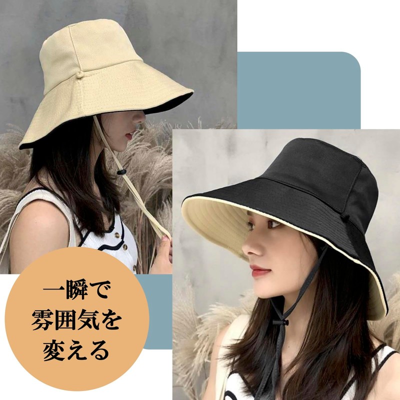 ASPALAND Women's Hat, Reversible Bucket Hat, UV Protection, Shape, Memory,