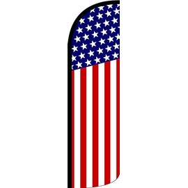 Vista Products USA FLAG Pattern Premium Windless Polyknit Feather Flag (3 x 11.5 feet)