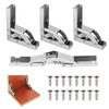 Pack of 4 Folding Hinges, 90/180 Degree Hinge, Hidden Table