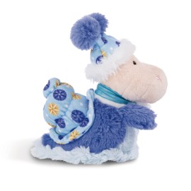 NICI Sille 49309 Cuddly Toy Snail 17 cm Blue Standing Sustainable Soft Toy Made of Soft Plush, Cute Plush Toy for Cuddling and Playing, for Children and Adults, Great Gift Idea