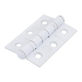 TIMCO Fire Door Hinge for Internal Residential Doors - Ball Bearing Hinge Epoxy White - 76 x 51 x 2.2