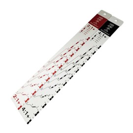 Car Paint Measuring Scale Mixing Ruler 2:1 & 4:1 Easy Mixing Aluminium Alloy Car Coating Color for Vehicle Painting, Large