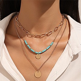 Necklace for Women Dainty Gold Layered Cross Necklace Gold Necklace Stack Chunky Charm Paperclip Necklace for Women Trendy Stocking Stuffers for Women