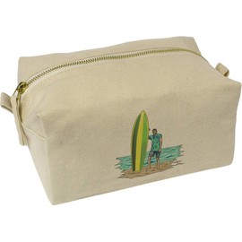 'Surf Man' Canvas Wash Bag/Makeup Case (CS00036646)