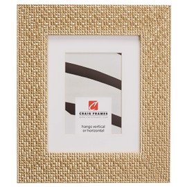 Craig Frames Glimmer, 18 x 24 Inch Picture Frame Matted to Display a 12 x 18 Inch Photo, Gold