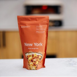 Gozney Just-Add-Water New York Pizza Dough Mix – Makes 4 x 9.5oz (270g) Dough Balls for 4 x 12" Pizzas, New York Style Crust Premium Flour Baking Mix