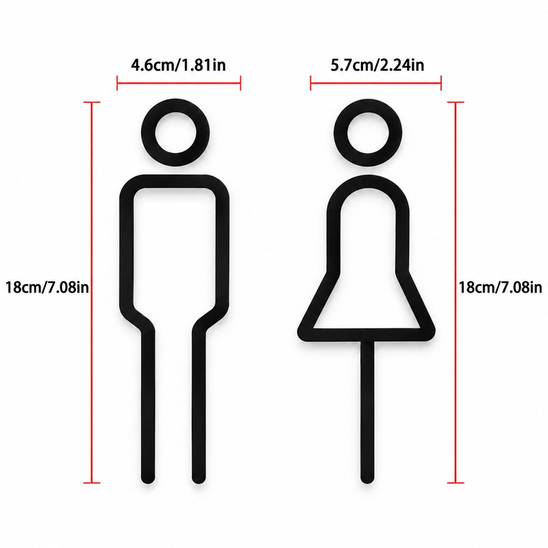 Funny Restroom Door Sign for Bathroom – 2D Acrylic Decorative