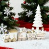 LEMESO Christmas Ornament Wooden Toy Car Train Present Decoration Interior