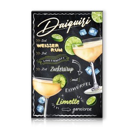 Cocktail Recipes 20 x 30 cm Aluminium Sign Decorative Metal Sign Decoration for Bar Counter Pub Kitchen Cafe Birthday Gift Recipe RV003 (17 Daiquiri)