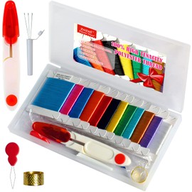 zwzxd 12 Color Set of High Strength Polyester Sewing Threads 26 m Each with Tool kit