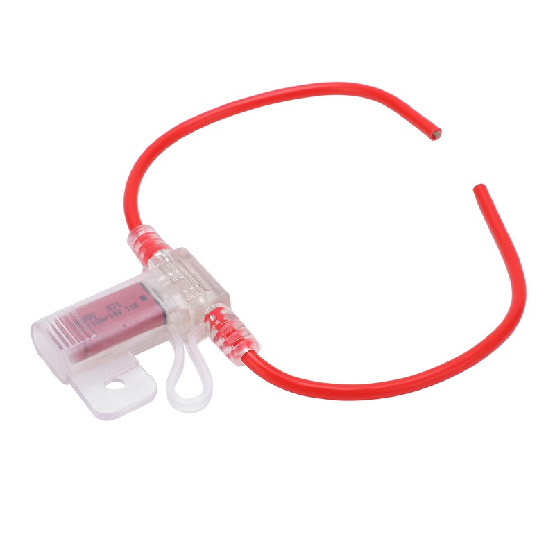 31.5cm 12AWG Car Fuse Holder TPE PVC with Manual Reset