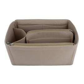 NOTAG Purse Organizer Insert,Felt Bag Organizer with Zipper Bag for Handbags Tote Organizer Shaper