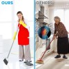 Stand Up Dustpan and Broom Set 50” Long Handle Broom
