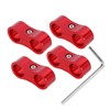 X AUTOHAUX 4pcs Red AN6 14mm Hose Separator Clamp Adapter