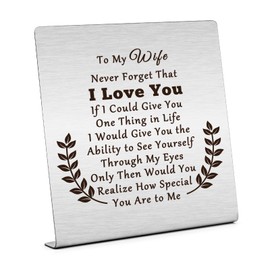 Wife Gifts Office Signs for Desk Gifts for Wife from Husband I Love You gifts for Her Engagement Gifts for Couples Birthday Desk Decorations for Wife Anniversary Wedding Gifts for Her Wedding Gifts