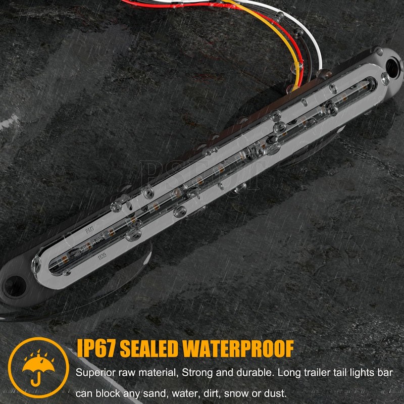 PSEQT 3 Color Trailer Tail Brake Stop Turn Signla Running