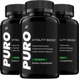 Puro Vitality Grow (3 Pack) Puro for Men Capsules – Puro Vitamin Complex Pills, Energy