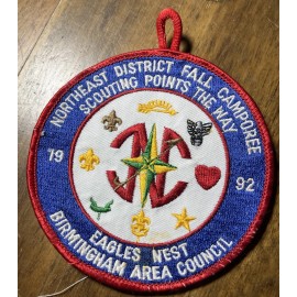 Birmingham Area Council Northeast District Fall Camporee 1992 Patch Cherokee 50