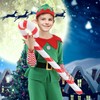 Forfamy Christmas Elf Costume Adult Men Women Kid, Santa's Helper