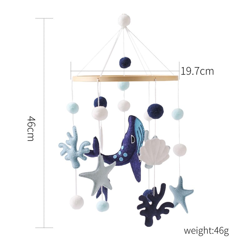 Baby Bed Mobile Baby Wind Chime Sea Creatures, Whale Mobile