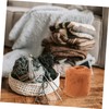 LALAFINA Light Brown Cotton Yarn Knitting Needles Craft Yarn DIY
