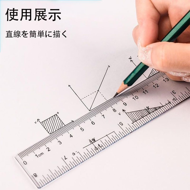 ZBYMOTW Ruler 15cm Plastic Transparent Ruler Scale Studying Measuring Tool