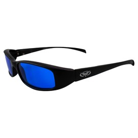 NEW ATTITUDES - Stylish Sunglasses - Blue Lenses, MATTE Black Frame