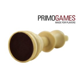 Staunton Design Wooden Chess Pieces with Felt Gliders King Height 90 mm Brown White Size XL King 90 mm Hand Carved