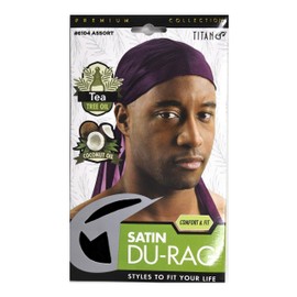 Titan Classic Satin Durag Cap Black