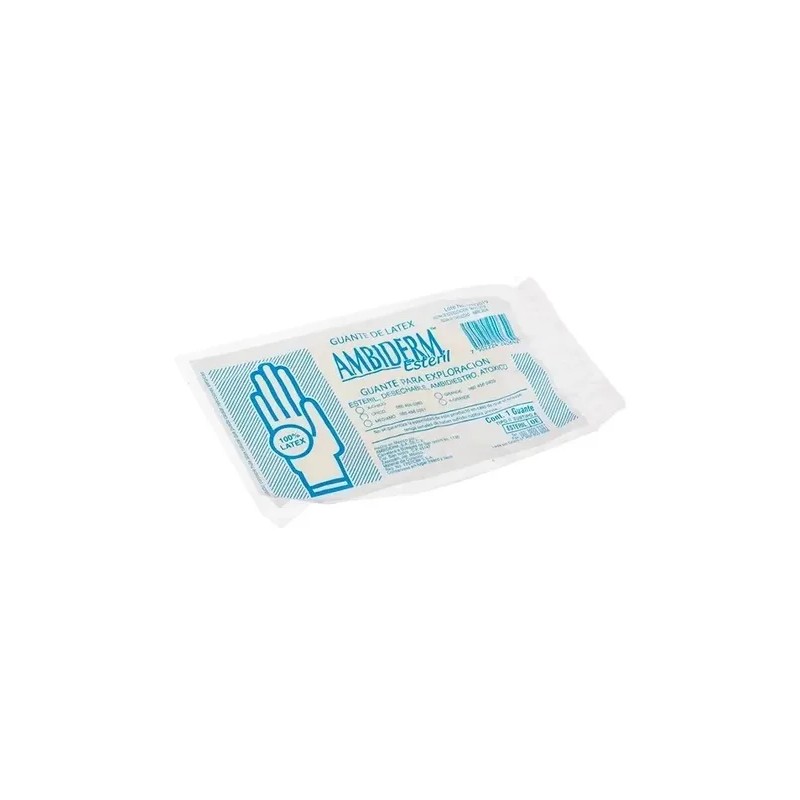 Guante Látex Ambiderm Estéril C/100 Piezas Talla M