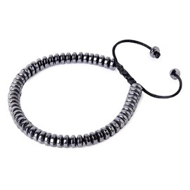 DRÁSTICO - Pulsera de hematita de tamaño ajustable para hombre y mujer