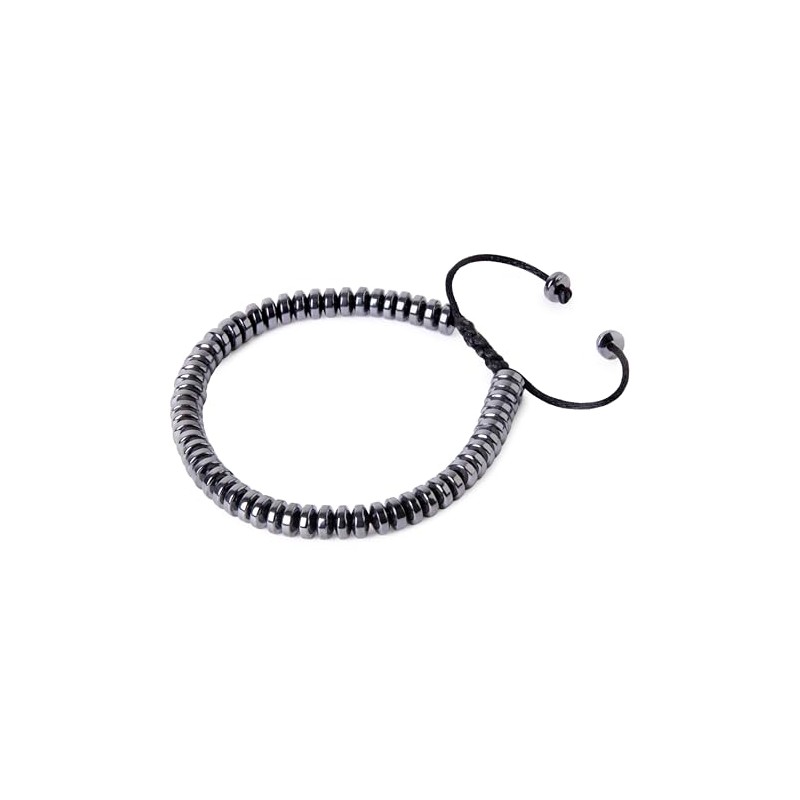 DRÁSTICO - Pulsera de hematita de tamaño ajustable para hombre