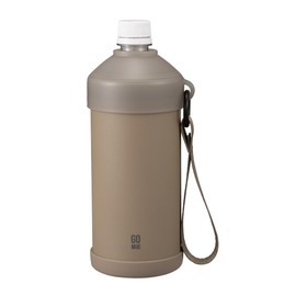 CBJAPAN BOT.GOMUG STRAP BOT.GOMUG STRAP PET Bottle Holder with Strap, Beige, 16.9 - 23.6 fl oz (500 - 600 ml), Stainless Steel, Vacuum Insulated, Double Layer Construction, Plastic Bottle Beverage