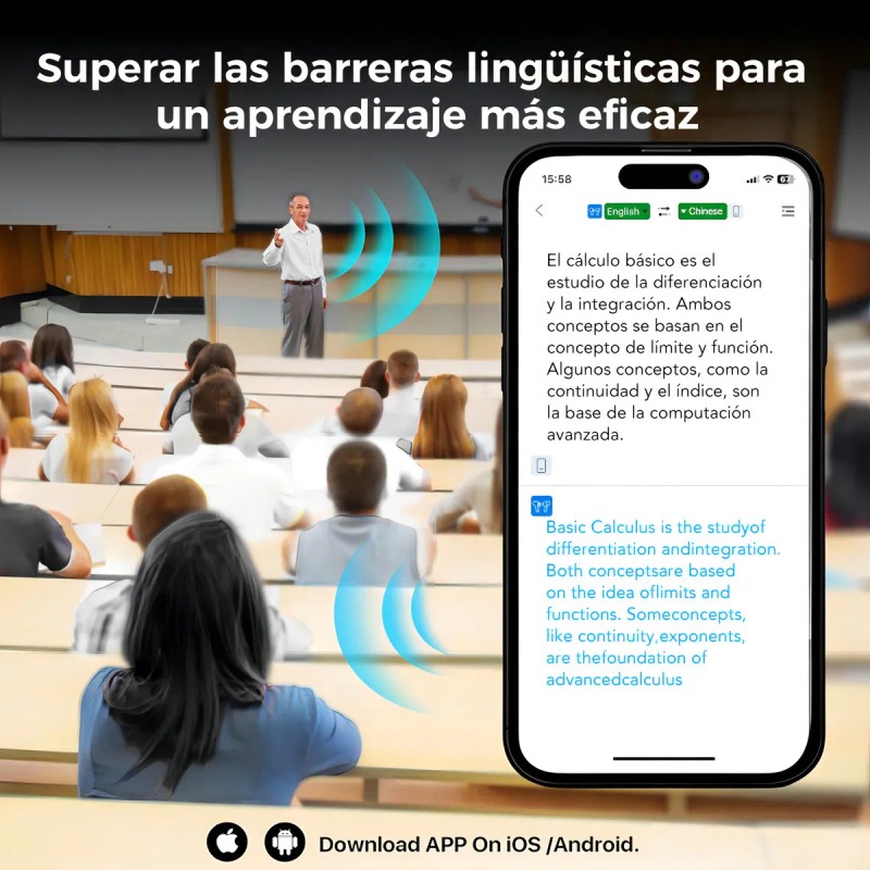 Audífonos Miniso X33 Ai Traducción Auriculares Inalámbricos Ows Auriculares Bluetooth