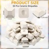 Baquler 50 Pcs Barbecue Ceramic Briquettes Gas Grill Ceramic Bricks