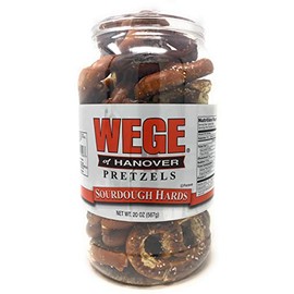 Wege of Hanover Sourdough Hard Pretzels 20 oz Barrel