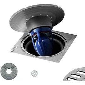 Shower Drain Floor Drain Backflow Preventer Magnetic Levitation One-Way Drain Valve Fast Drainage Shower plug Insert Drain Plug Fit for Tube Depth 2.56-4.13in (Caliber（2-3.9in）,Depth 3,15in)