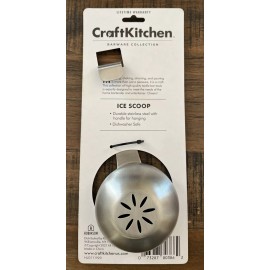 CraftKitchen Ice Scoop Barware Collection 80386 Stainless Steel. 3” Diameter