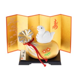 Seto Pottery Sha S07 2025 Chinese Zodiac Figurine Figurine Compact Snake Snake New Year Decoration Opening Lucky Treasure Bag Riding Fukumi Shoho Kiln