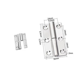 2pcs 2.5inches 304 Stainless Steel Release Hinge,Lift Off Slip Joint Flag Hinges,Folding Rising Butt Ball Bearing Door Hinges for Cabinets,Doors-Left Handedness