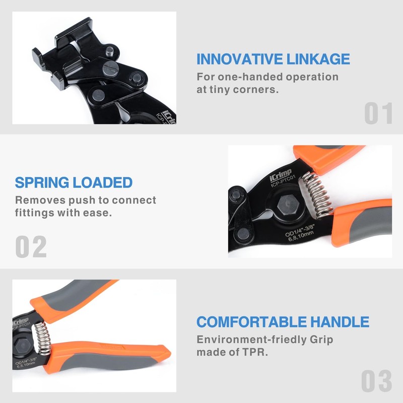 iCrimp Push to Connect Fitting Removal Tool for Disconnect 1/4-in