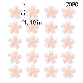 Small Pink Flower Hair Clips for Girls 20Pcs Cute Japanese Cherry Blossom Hair Pin Accessories for Kids Teens Floral Hair Barrettes for Women Decorative Hair Flowers Sakura Hairpin for Baby Girl