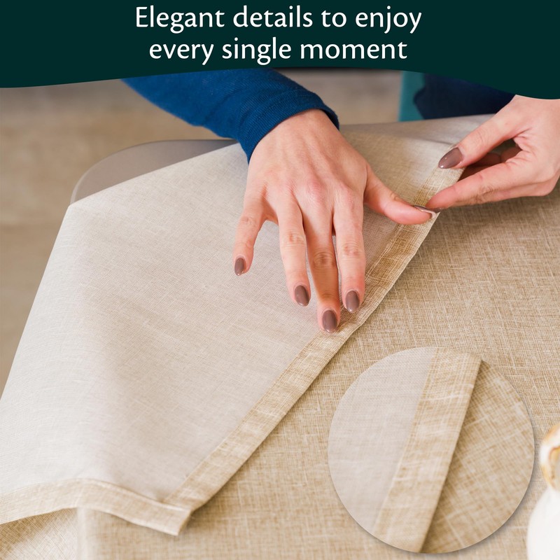 Outdoor Tablecloth Washable 80 x 80 cm Beige Garden Tablecloth