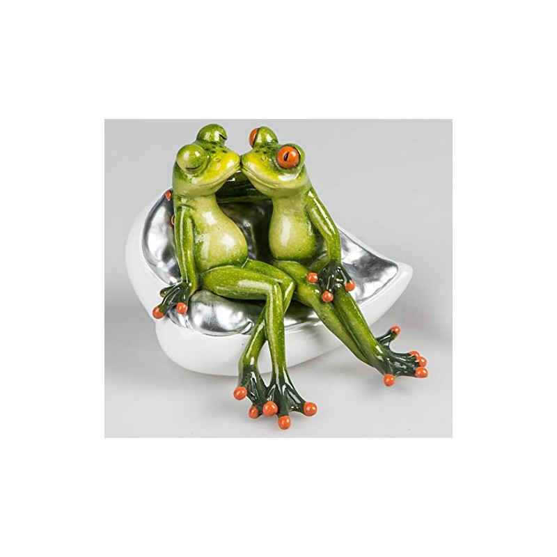 Formano 717689 Decorative Figurine Funny Frog Couple Kissing on a