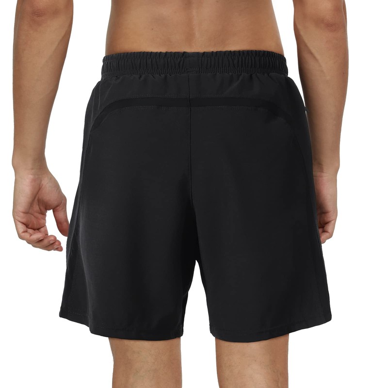 BERGRISAR Men's 7'' Active Running Shorts 2 in 1 with