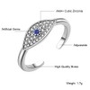 HMOOY Evil Eye Ring, Blue Cubic Zirconia, Evil Eye Open