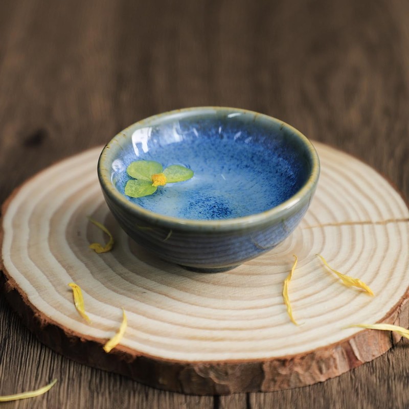 Sizikato 5-Piece Kiln-Change Ceramics Sake Set Include 1PCS Sake Bottle
