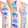 96PCS Mermaid Pre-Cut Temporary Tattoos for Kids - Cute Under