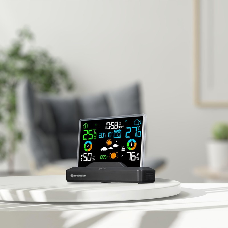 Bresser Wireless Colour Weather Station Frameless Display, Temperature, Humidity, Weather