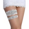 Conjunto Liguero De Encaje Elástico De Novia Con Cristal Per
